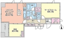 東新宿レジデンシャルタワー 8階 間取り図