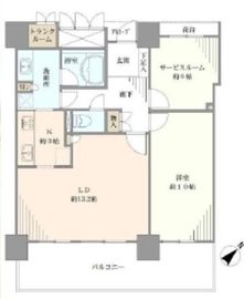 アップルタワー東京キャナルコート 2階 間取り図