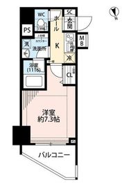 プレール・ドゥーク東新宿3 7階 間取り図