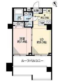 プレール・ドゥーク東新宿3 12階 間取り図