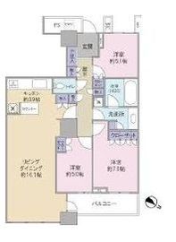 ザ・東京タワーズ ミッドタワー 43階 間取り図