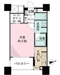 新宿山吹アインスタワー 3階 間取り図