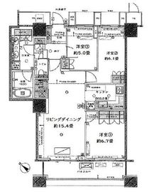 ザ・東京タワーズ シータワー 38階 間取り図
