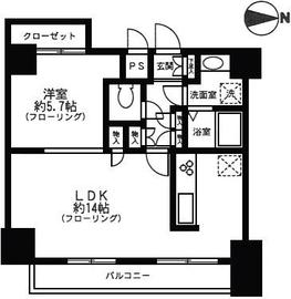 Totsu Residence Shiba (東通レジデンス芝) 1104 間取り図
