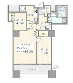 ザ・パークハウス西新宿タワー60 55階 間取り図