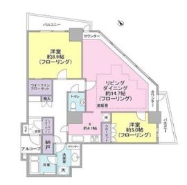 セントラルレジデンス新宿シティタワー 25階 間取り図