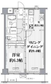 メゾンカルム西新宿 404 間取り図