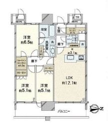 THE TOYOSU TOWER 38階 間取り図