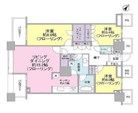 ザ・東京タワーズ ミッドタワー 32階 間取り図