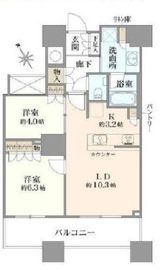 ザ・パークハウス西新宿タワー60 23階 間取り図