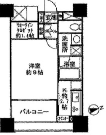 新宿山吹アインスタワー 22階 間取り図