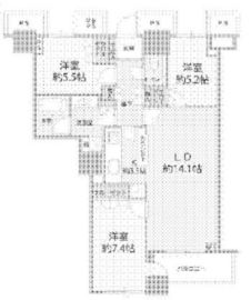 ザ・東京タワーズ ミッドタワー 38階 間取り図