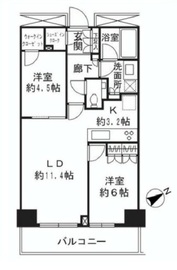 ザ・パークハウス新宿タワー 3階 間取り図