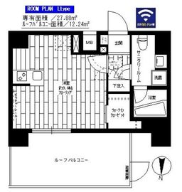 ステージグランデ新中野アジールコート 6階 間取り図