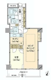アトラスタワー小石川 23階 間取り図
