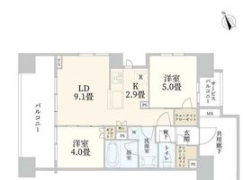 ルフォンリブレ浜松町キャナルマークス 4階 間取り図