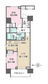 ザ・パークハウスアーバンス渋谷 6階 間取り図