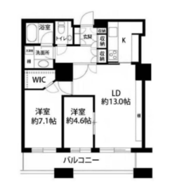 東京ツインパークス レフトウィング 16階 間取り図