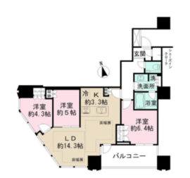 富久クロスコンフォートタワー(Tomihisa Cross)  29階 間取り図