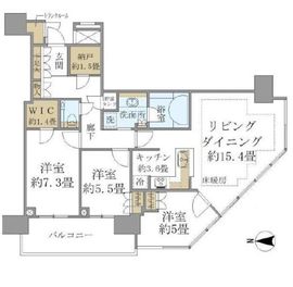 THE TOYOSU TOWER 22階 間取り図