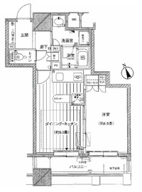 ファミール新宿グランスイートタワー 6階 間取り図