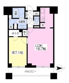 コンシェリア西新宿タワーズウエスト 21階 間取り図