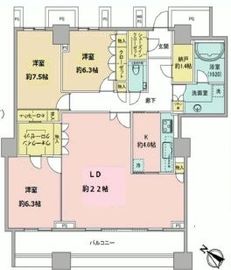 ザ・東京タワーズ シータワー 52階 間取り図