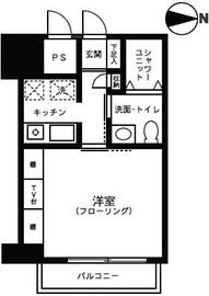 Totsu Residence Shiba (東通レジデンス芝) 1001 間取り図