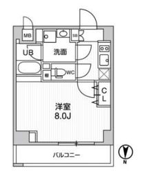 ALTERNA菊川Ⅱ (オルタナ菊川Ⅱ) 502 間取り図