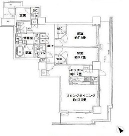 ローレルコート新宿タワー 8階 間取り図