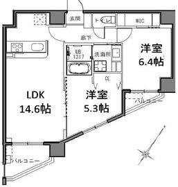 S-RESIDENCE目黒大岡山 (エスレジデンス目黒大岡山) 301 間取り図