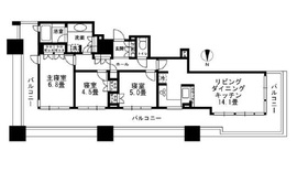 東京パークタワー 6階 間取り図