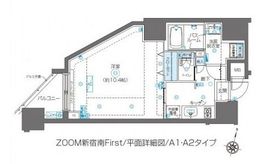 ZOOM新宿南First 3階 間取り図