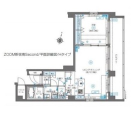ZOOM新宿南Second 2階 間取り図