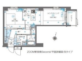 ZOOM新宿南Second 3階 間取り図