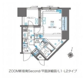 ZOOM新宿南Second 10階 間取り図