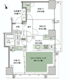 東京ベイシティタワー 13階 間取り図