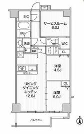 Weave Place KunitachiⅡ (ウィーヴプレイス国立Ⅱ) 602 間取り図