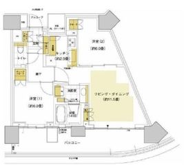 HARUMI FLAG SUN VILLAGE (晴海フラッグ サンヴィレッジ) 10階 間取り図