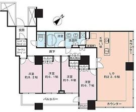 ザ・東京タワーズ シータワー 42階 間取り図