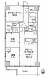 Weave Place KunitachiⅡ (ウィーヴプレイス国立Ⅱ) 801 間取り図
