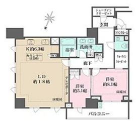 ザ・パークハウス渋谷南平台 7階 間取り図