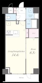 Horizon Residence (ホライゾンレジデンス) 602 間取り図