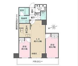 ザ・パークハウス新宿タワー 10階 間取り図