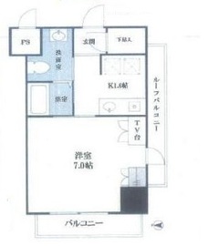 Totsu Residence Shiba (東通レジデンス芝) 611 間取り図