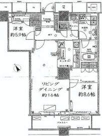ザ・東京タワーズ シータワー 49階 間取り図