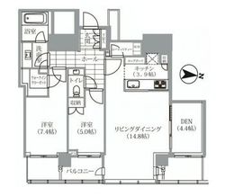 赤坂タワーレジデンス トップオブザヒル 30階 間取り図