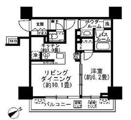東京ベイシティタワー 21階 間取り図