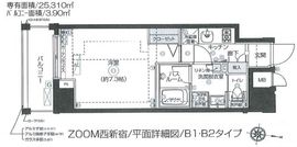 ZOOM西新宿 9階 間取り図