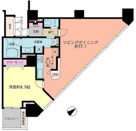 アップルタワー東京キャナルコート 6階 間取り図